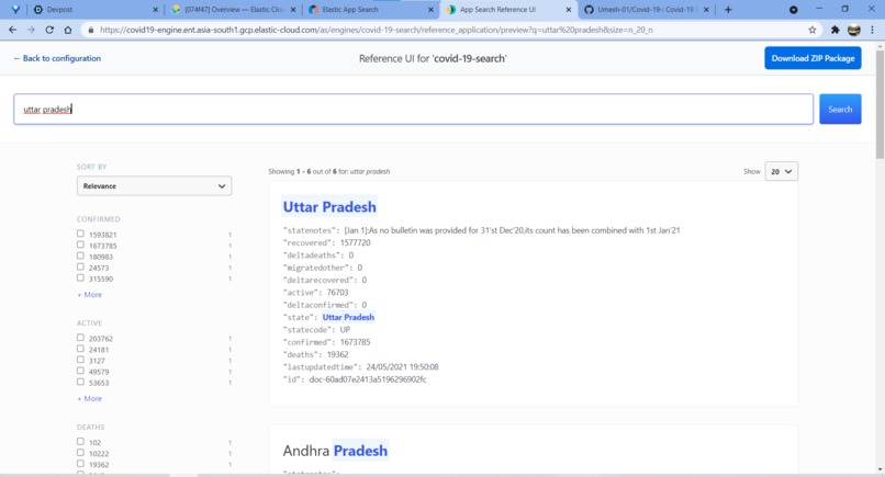 Covid-19 Search – screenshot 1