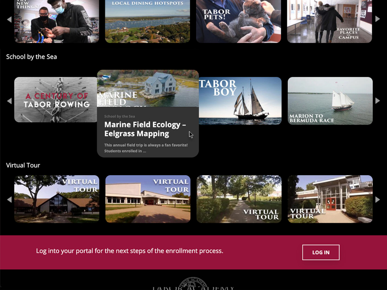 Video Content Microsite - Tabor Academy – screenshot 4