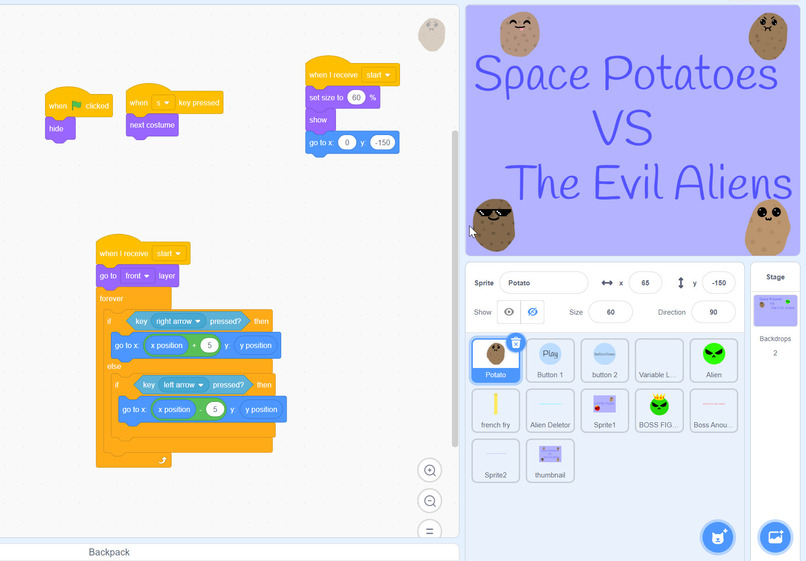 Space Potatoes VS Evil Aliens  – screenshot 1