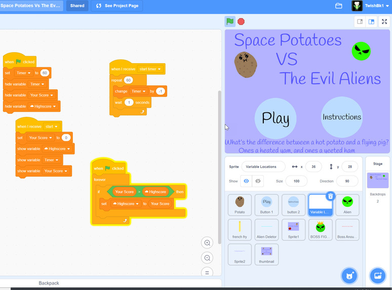 Space Potatoes VS Evil Aliens  – screenshot 2