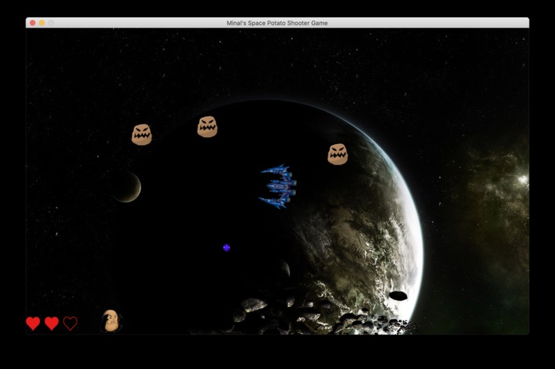 Minal's Space Potato Shooter Game – screenshot 2