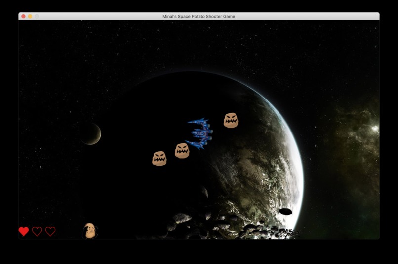 Minal's Space Potato Shooter Game – screenshot 3