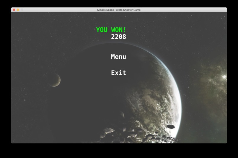 Minal's Space Potato Shooter Game – screenshot 4