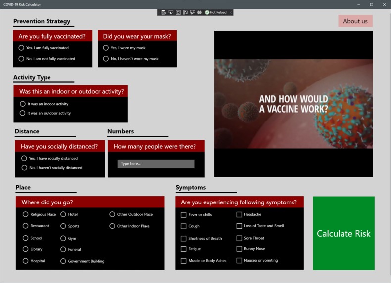 COVID-19 Risk Calculator – screenshot 3
