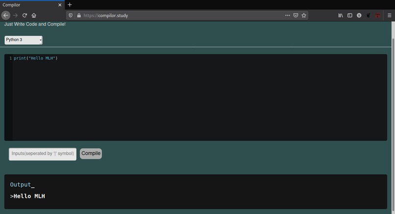 Online Compiler – screenshot 1