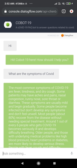 COBOT-19 – screenshot 1