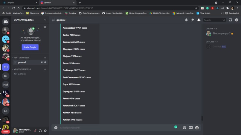 CoviBot – screenshot 2
