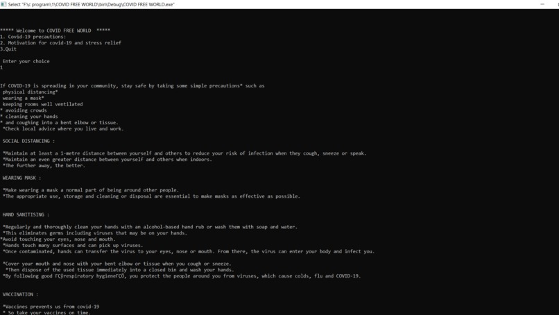 COVID FREE WORLD – screenshot 1