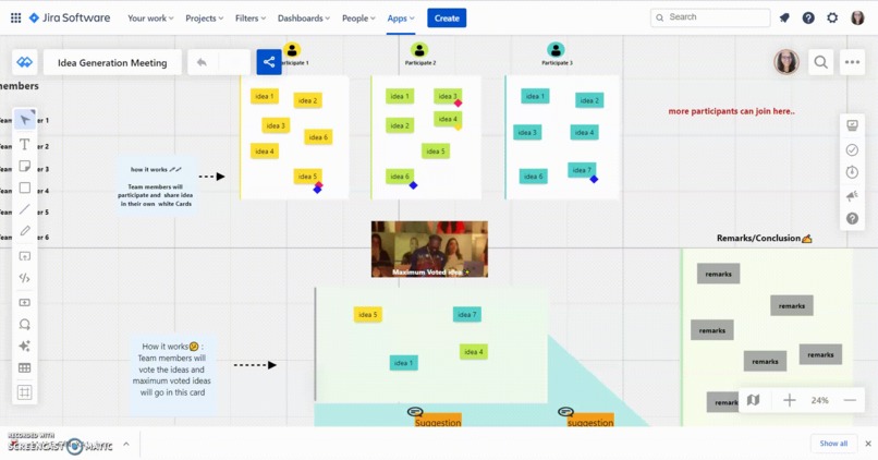 Idea Generation Templet(whiteboard JIRA)  – screenshot 1