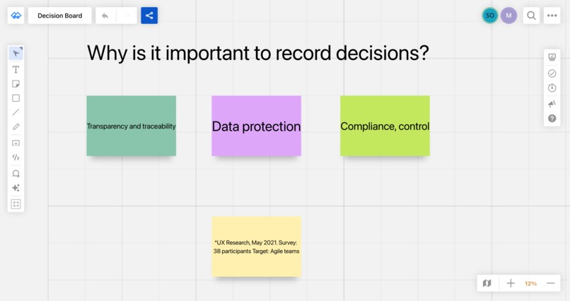 Decision board – screenshot 1