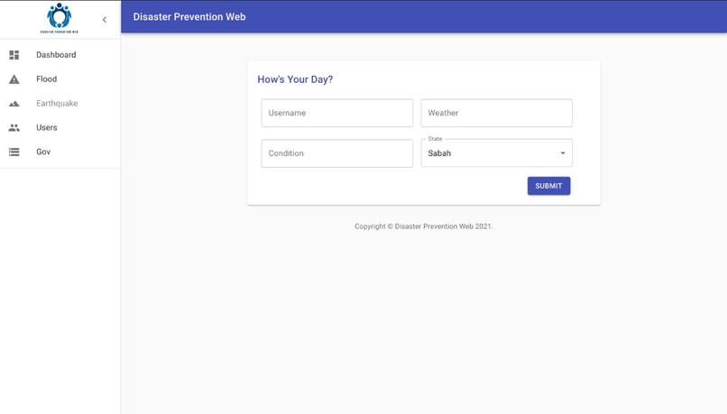 Disaster Prevention Web – screenshot 1