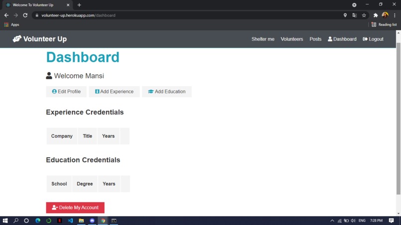 VolunteerUp – screenshot 2