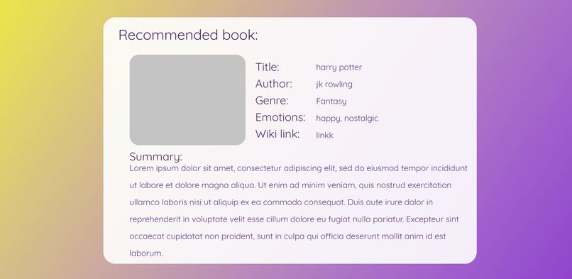 bibliofeels – screenshot 3