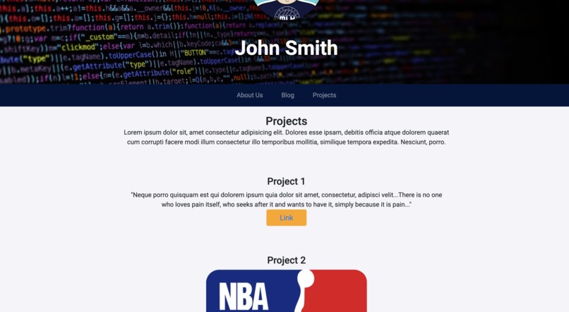 Personal Portfolio  – screenshot 3
