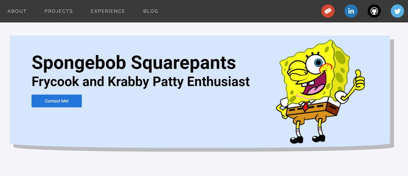 Spongebob Portfolio – screenshot 1