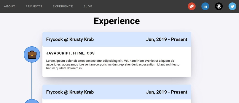 Spongebob Portfolio – screenshot 3