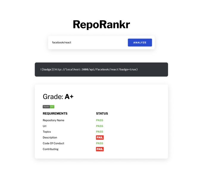 RepoRankr – screenshot 1