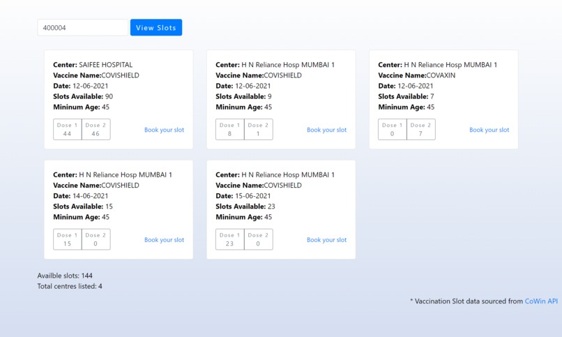 VaccineMitra – screenshot 2