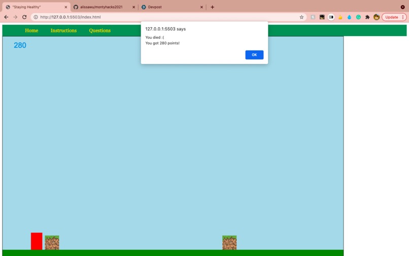 Staying Healthy – screenshot 1