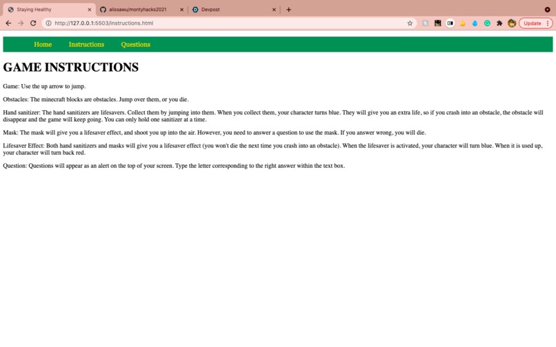 Staying Healthy – screenshot 4