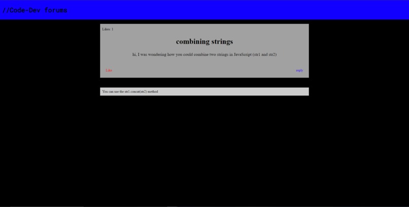 Code-Dev forums – screenshot 1