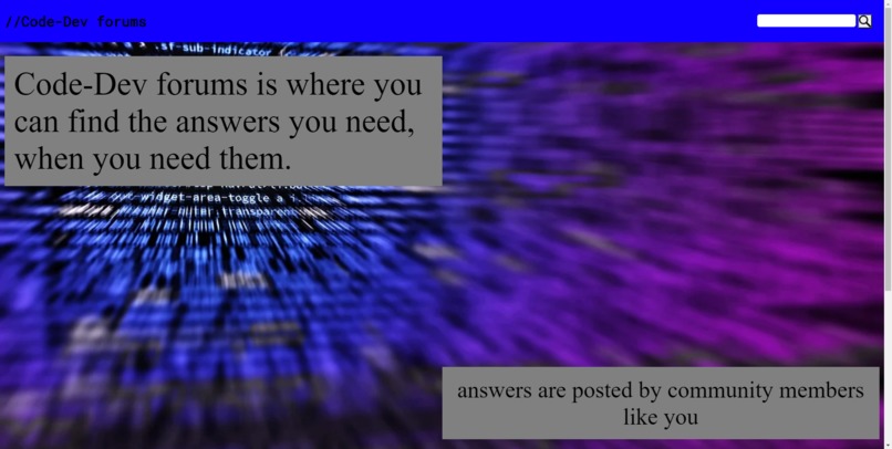 Code-Dev forums – screenshot 2