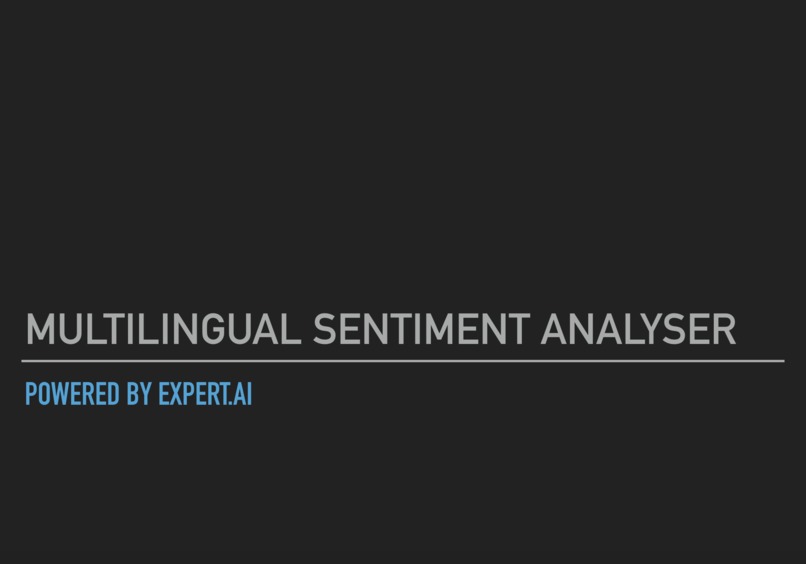 Multilingual sentiment analyser – screenshot 1