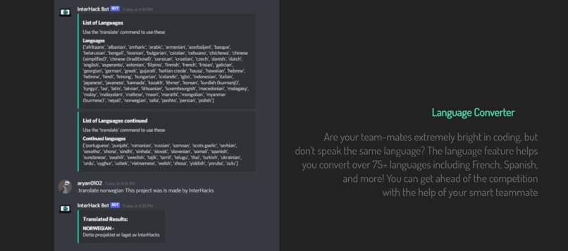 InterHacks Discord Bot – screenshot 1