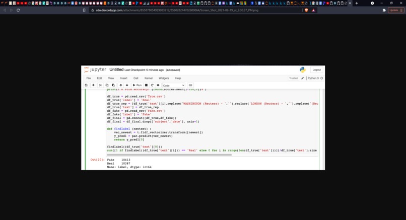 Fake Article Identification System – screenshot 1