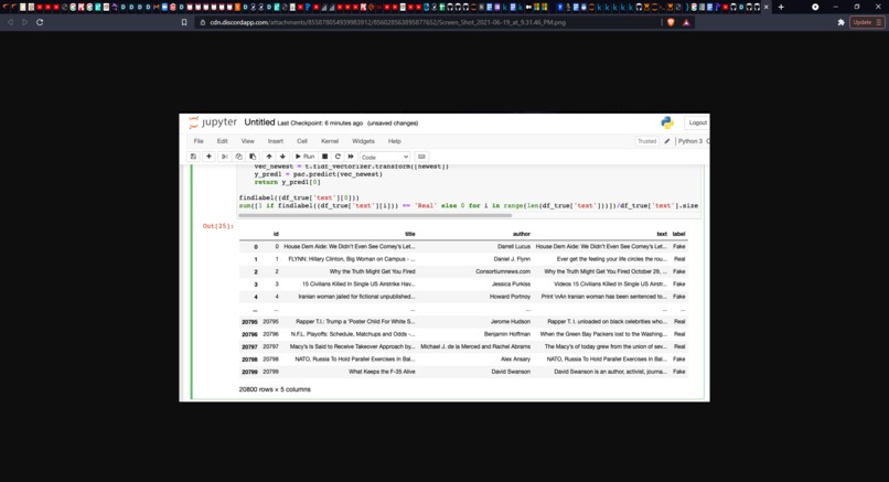 Fake Article Identification System – screenshot 2