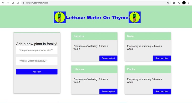 Lettuce-Water-On-Thyme – screenshot 2