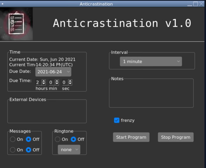 Anticrastinator – screenshot 1