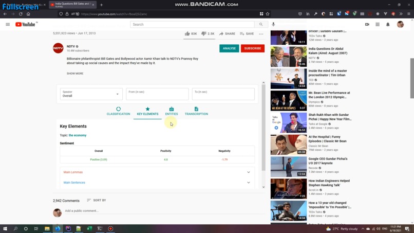 Youtube Sentiment Analysis – screenshot 2