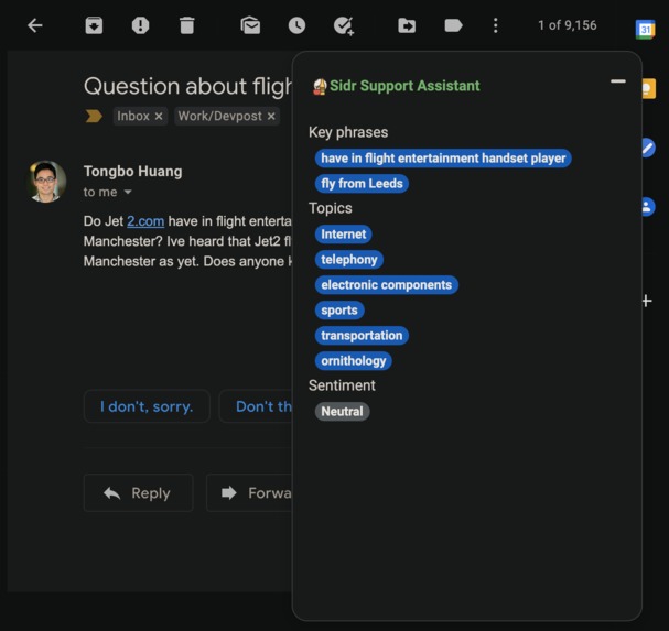 Sidr Gmail support assistant – screenshot 5