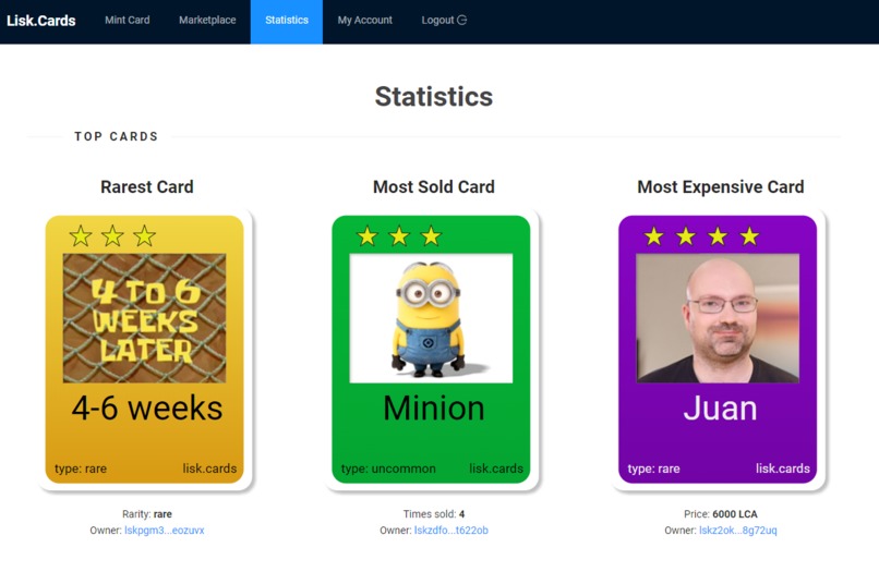 Lisk Cards – screenshot 3