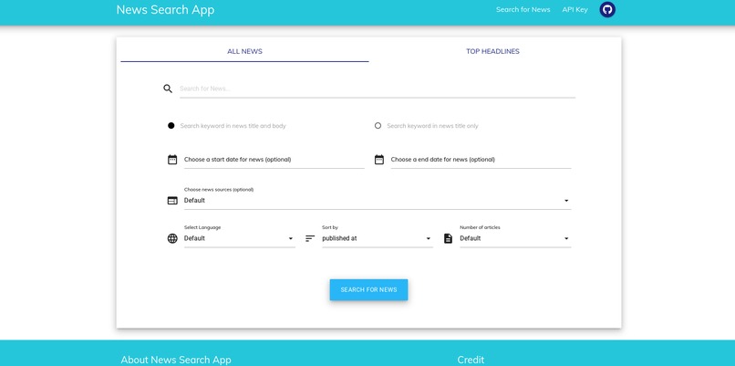 News App – screenshot 1