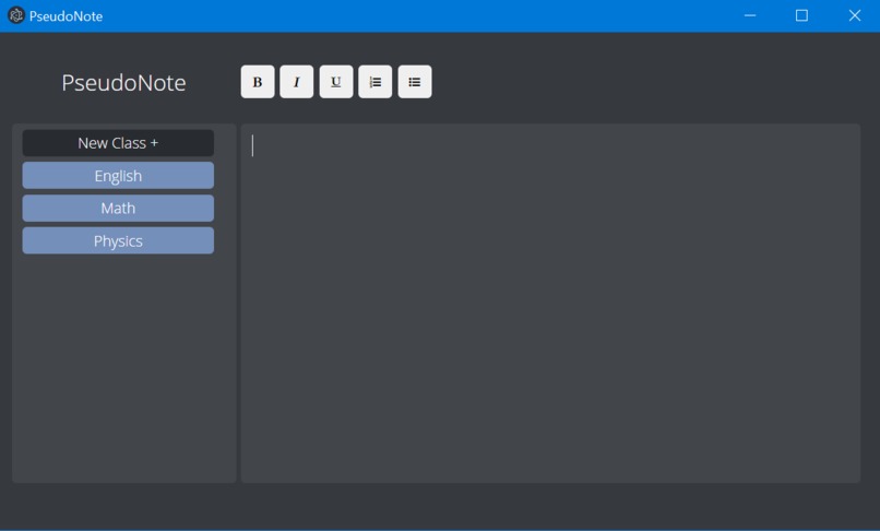 PseudoNote – screenshot 1