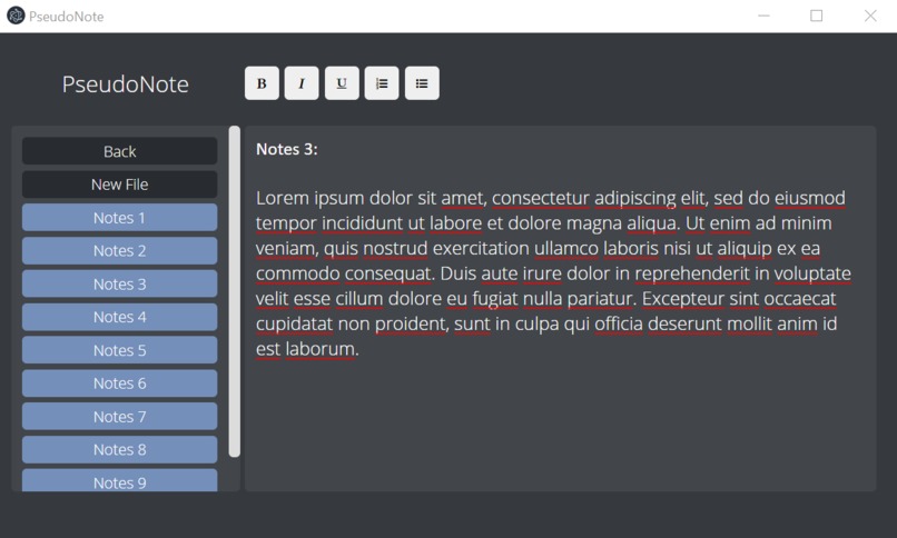 PseudoNote – screenshot 2