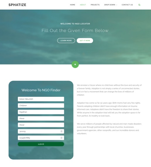 NGO’s LOCATOR and FINDER    – screenshot 1