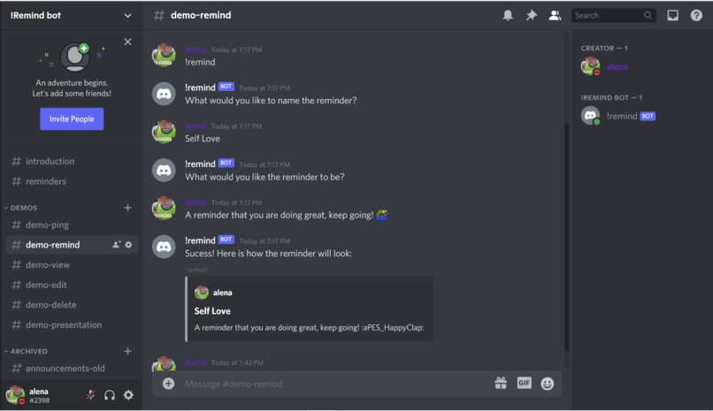 !Remind – screenshot 2