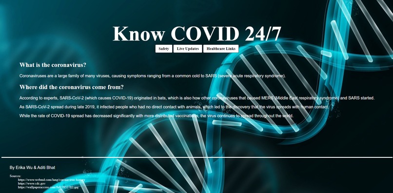 Know COVID 24/7 – screenshot 1