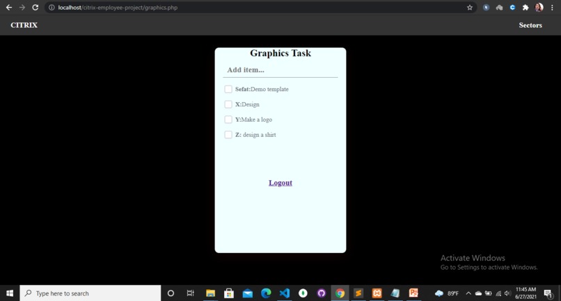 Employee ToDoList – screenshot 1