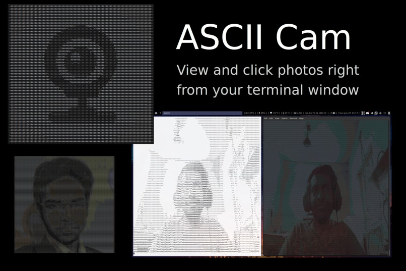 AsciiCam - Webcam for your terminal window – screenshot 1