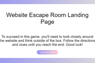 Website "Escape Room" Game