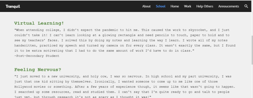 Tranquil Project – screenshot 2