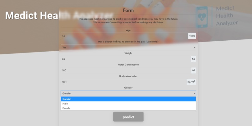 Medict Health Analyzer – screenshot 1