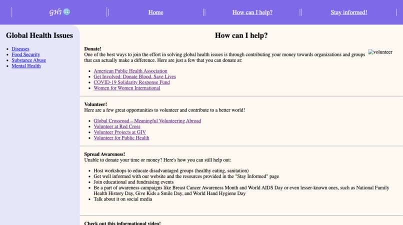 Global Health Issues Awareness – screenshot 2