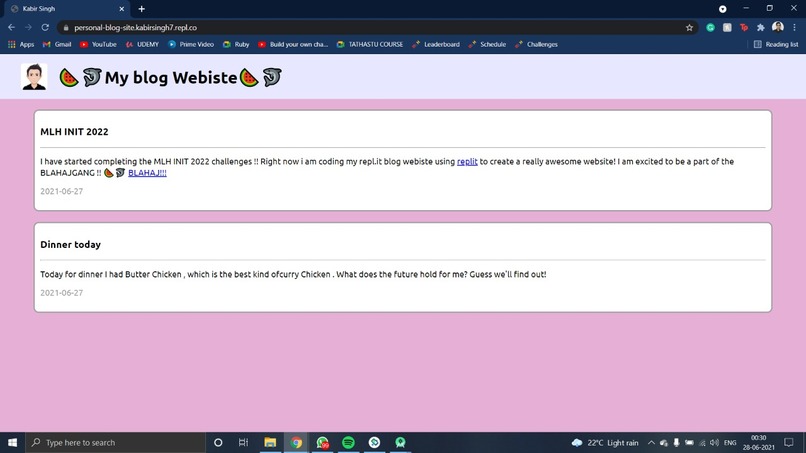 Build and Host a Personal Website using Replit – screenshot 2