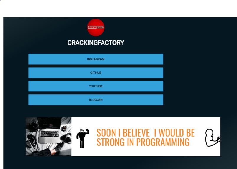 Personal website – screenshot 1