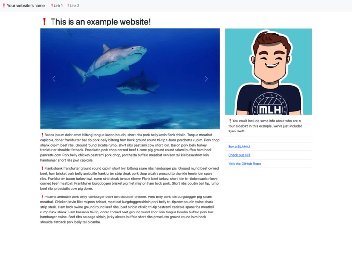 INIT Bootstrap Starter Pack! – screenshot 1